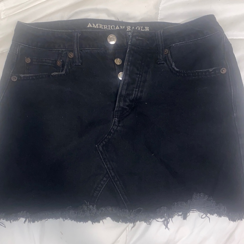 AMERICAN eagle black denim skirt